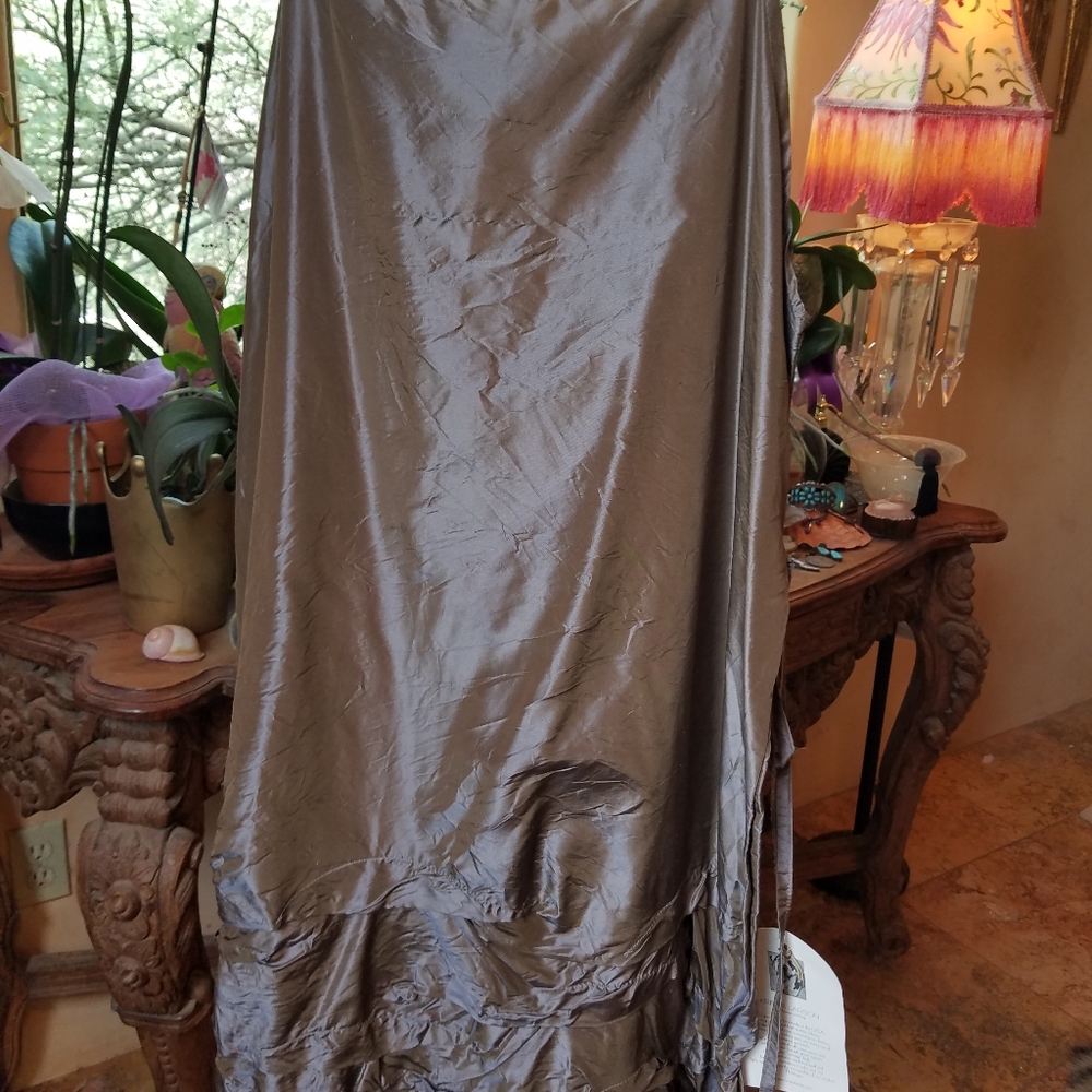KRISTA LARSON TAFFETA SLIP DRESS NWT